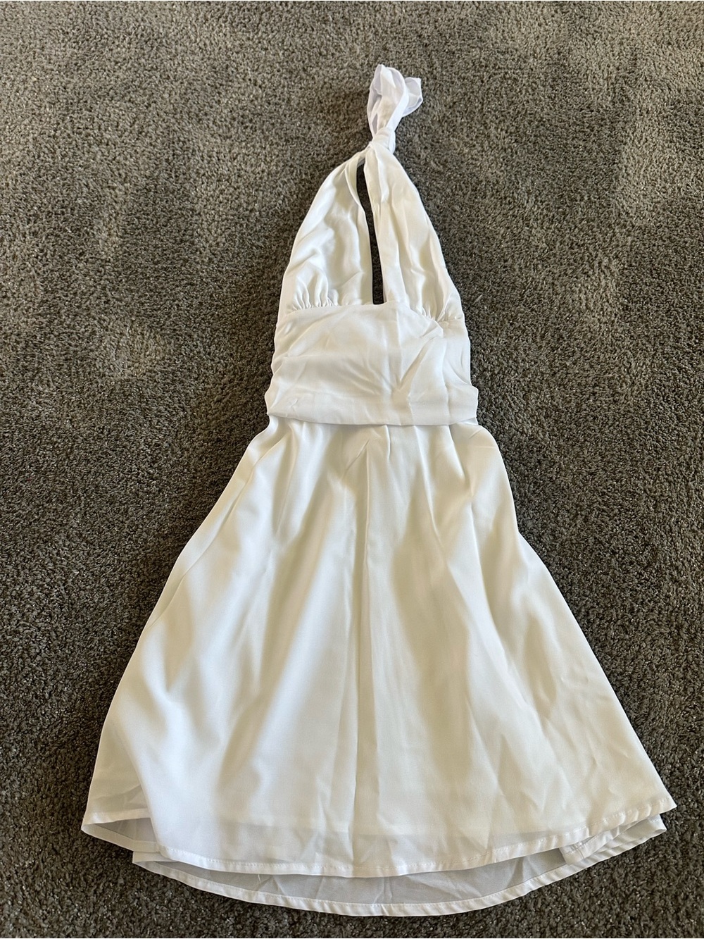 White Halter Cocktail Dress